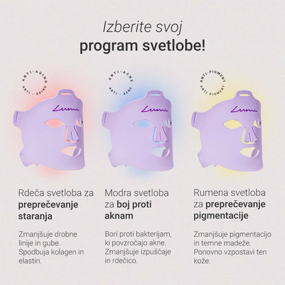 Lumi svetlobna terapevtska maska