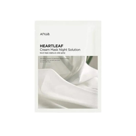 ANUA Heartleaf Cream Mask Night Solution - Tekstilna maska - centerzanegokoze.si