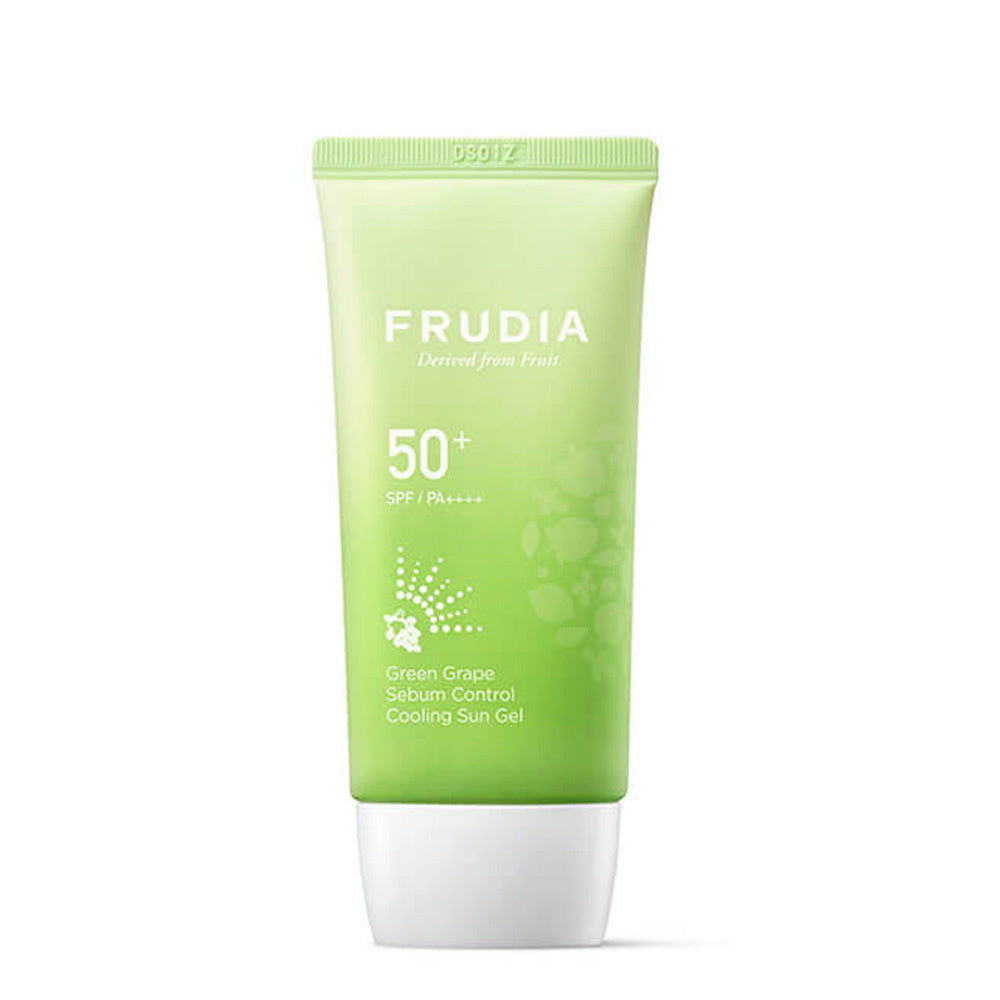 FRUDIA Green Grape Sebum Control Sun Gel - Gel za zaščito pred soncem SPF50+ - centerzanegokoze.si