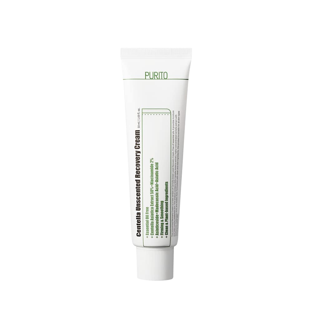 PURITO Centella Unscented Recovery Cream - Obnovitvena krema brez vonja - centerzanegokoze.si